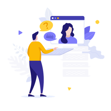 Online meeting  Illustration