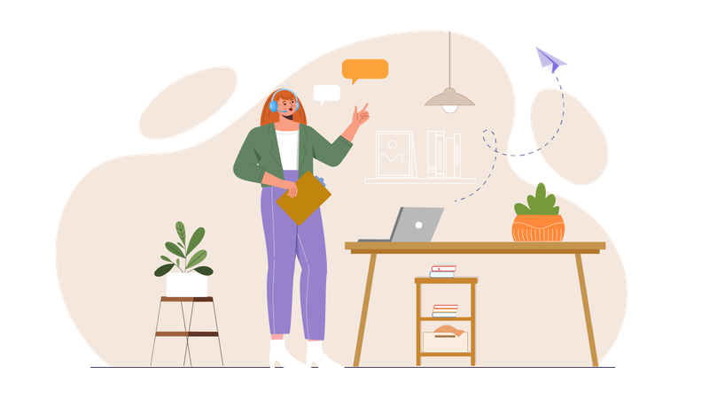 Online meeting  Illustration