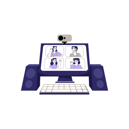 Online meeting  Illustration