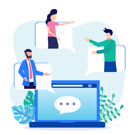 Online-Meeting  Illustration