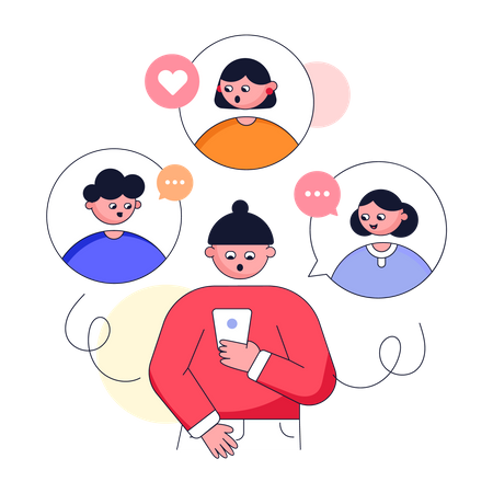 Online meeting with collogues  Illustration