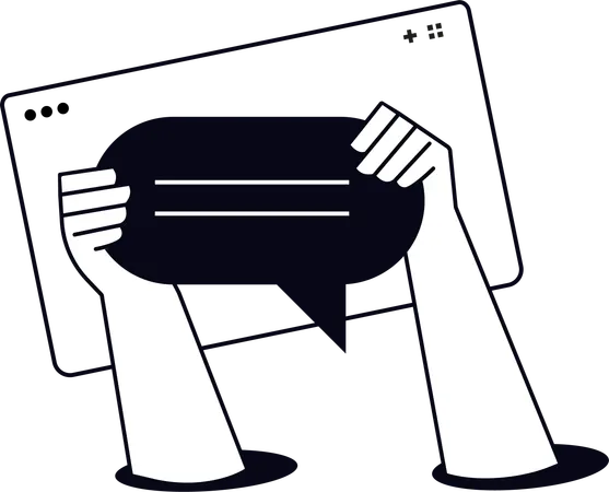온라인 메시지  일러스트레이션