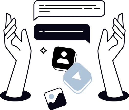 온라인 메시지  일러스트레이션
