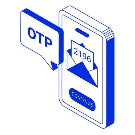 Online mobile otp  Illustration
