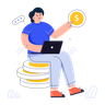illustration for online money