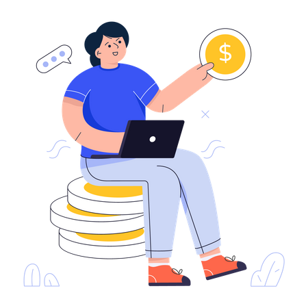 Online Money  Illustration