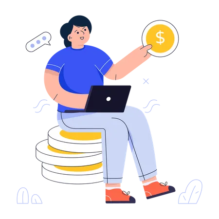 Online Money  Illustration