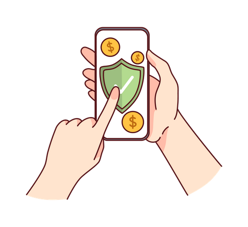 Online money security  Illustration