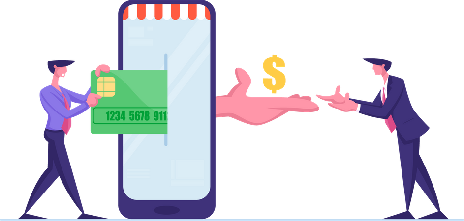 Online money transfer  Illustration