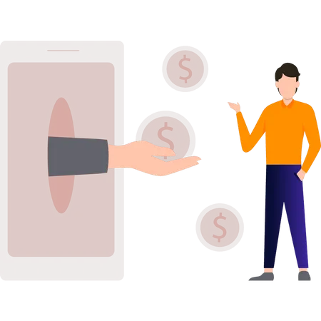 Online money transfer  Illustration