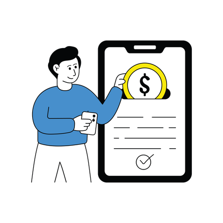 Online Money Transfer  Illustration