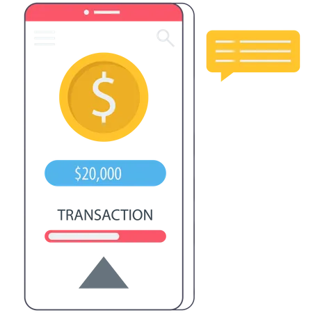 Online money transfer  Illustration