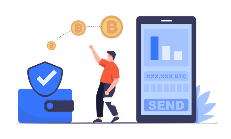 Online Money transfer  Illustration