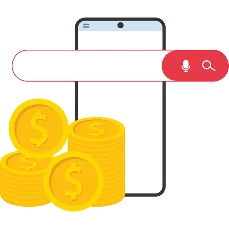 Online money transfer  Illustration