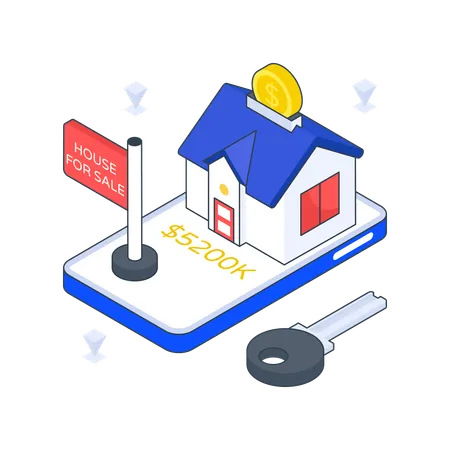 Online Mortgage  Illustration