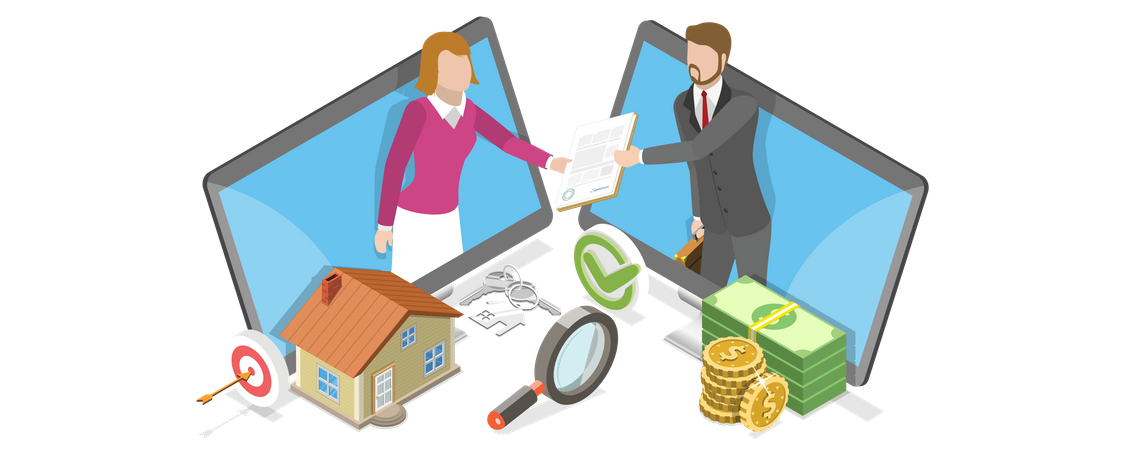 Online Mortgage Loan  Illustration