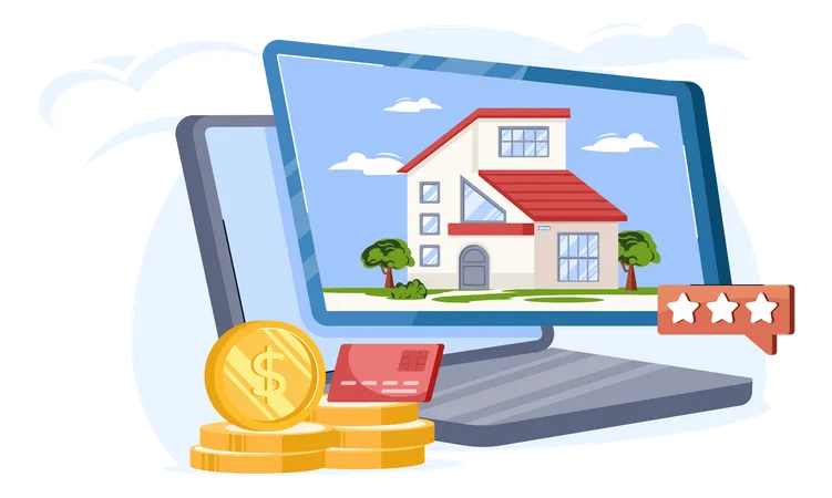 Online Mortgage Payment  Illustration