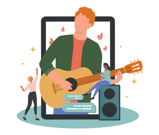 Online music concert  Illustration