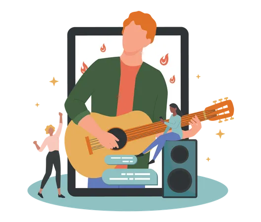 Online music concert  Illustration