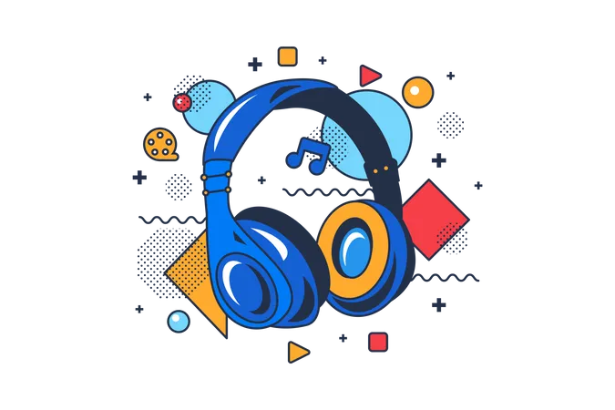 Online music Streaming  Illustration