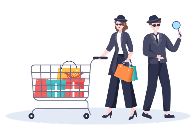 Online mystery shoppers  Illustration