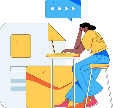 Online Networking Conversation  Illustration