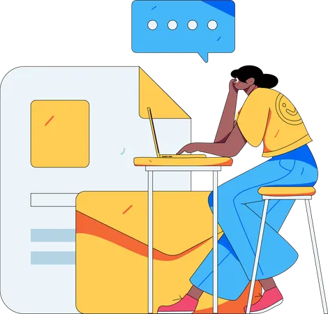 Online Networking Conversation  Illustration