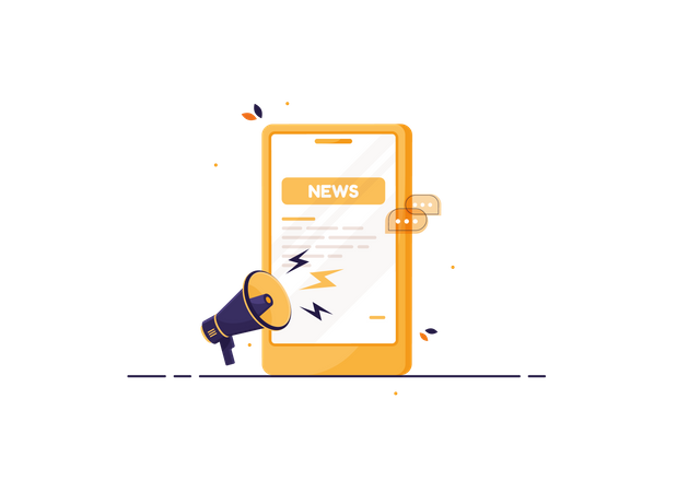 Online news app  Illustration