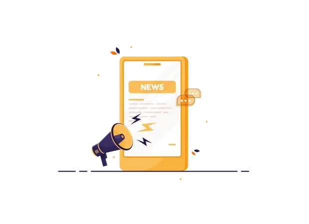 Online news app  Illustration