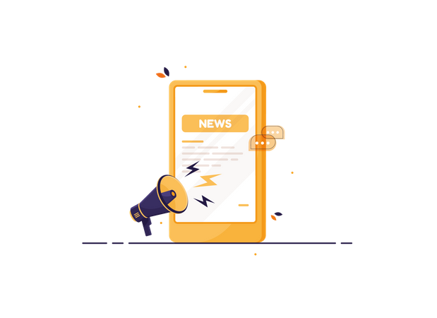 Online news app  Illustration