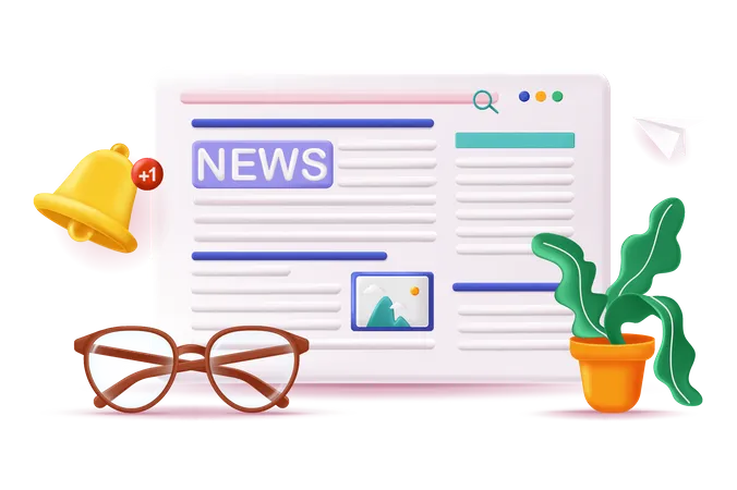 Online News  Illustration