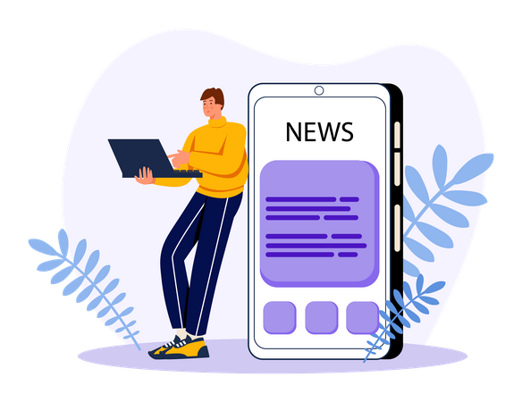 Online news  Illustration