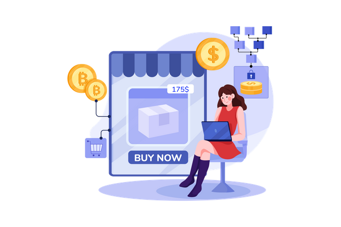 Online NFT Platform  Illustration