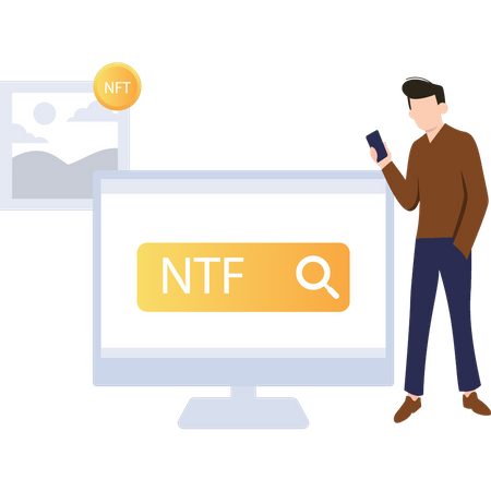 Online NFT product  Illustration