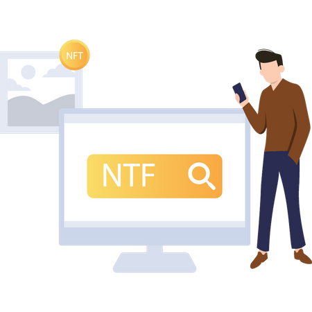 Online-NFT-Produkt  Illustration