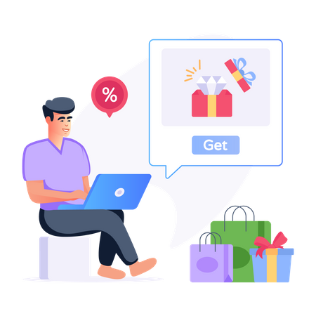 Online Offer  Illustration