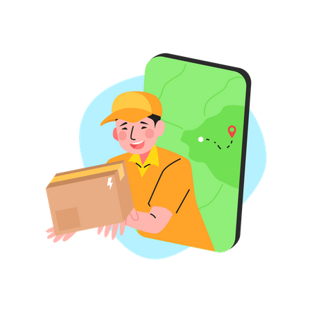 Online Order delivery  Illustration