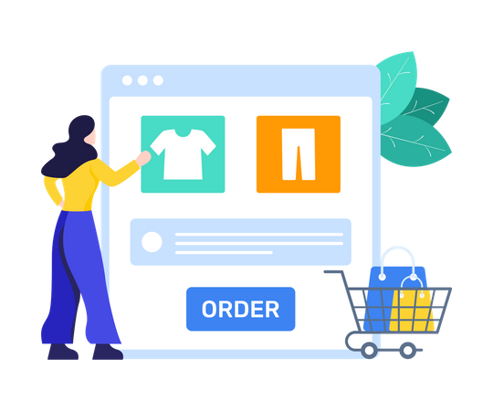 Online Order  Illustration