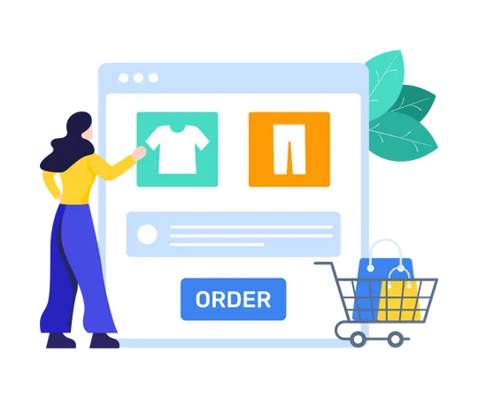 Online Order  Illustration