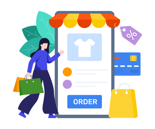 Online Order  Illustration