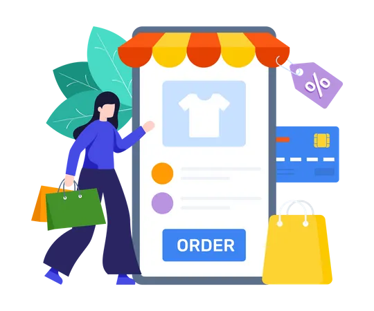 Online Order  Illustration