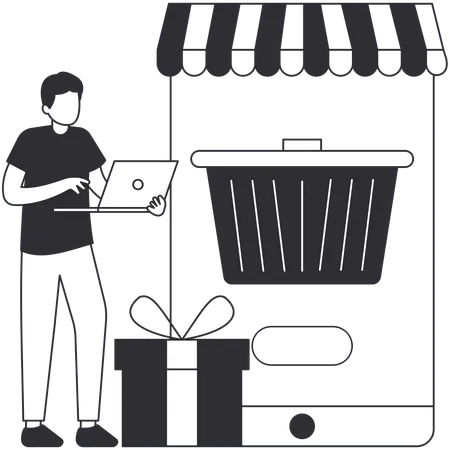 Online Order  Illustration