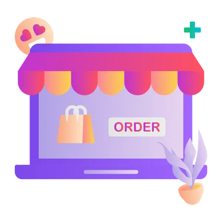 Online order placing  Illustration