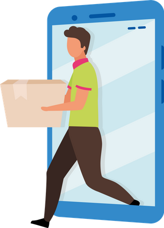 Online Ordering delivery Illustration