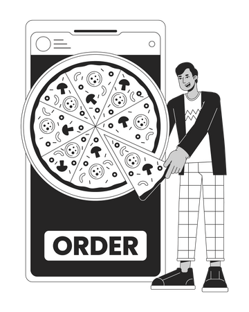 Online ordering food  Illustration