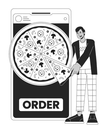 Online ordering food  Illustration