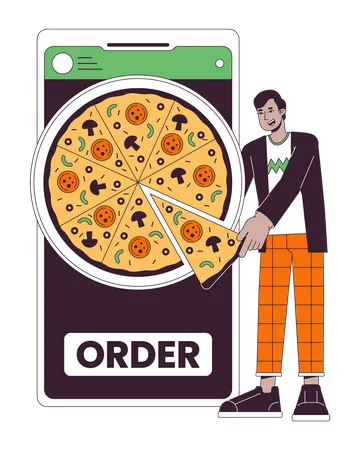 Online ordering food  Illustration