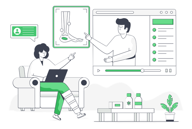 Online Orthopedist  일러스트레이션