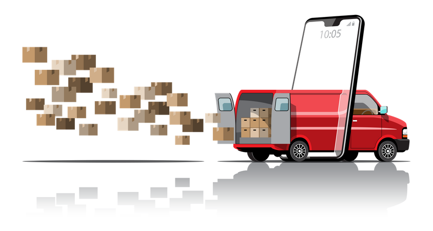 Online Package Tracking  Illustration