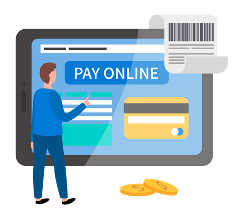 Online payment Illustration